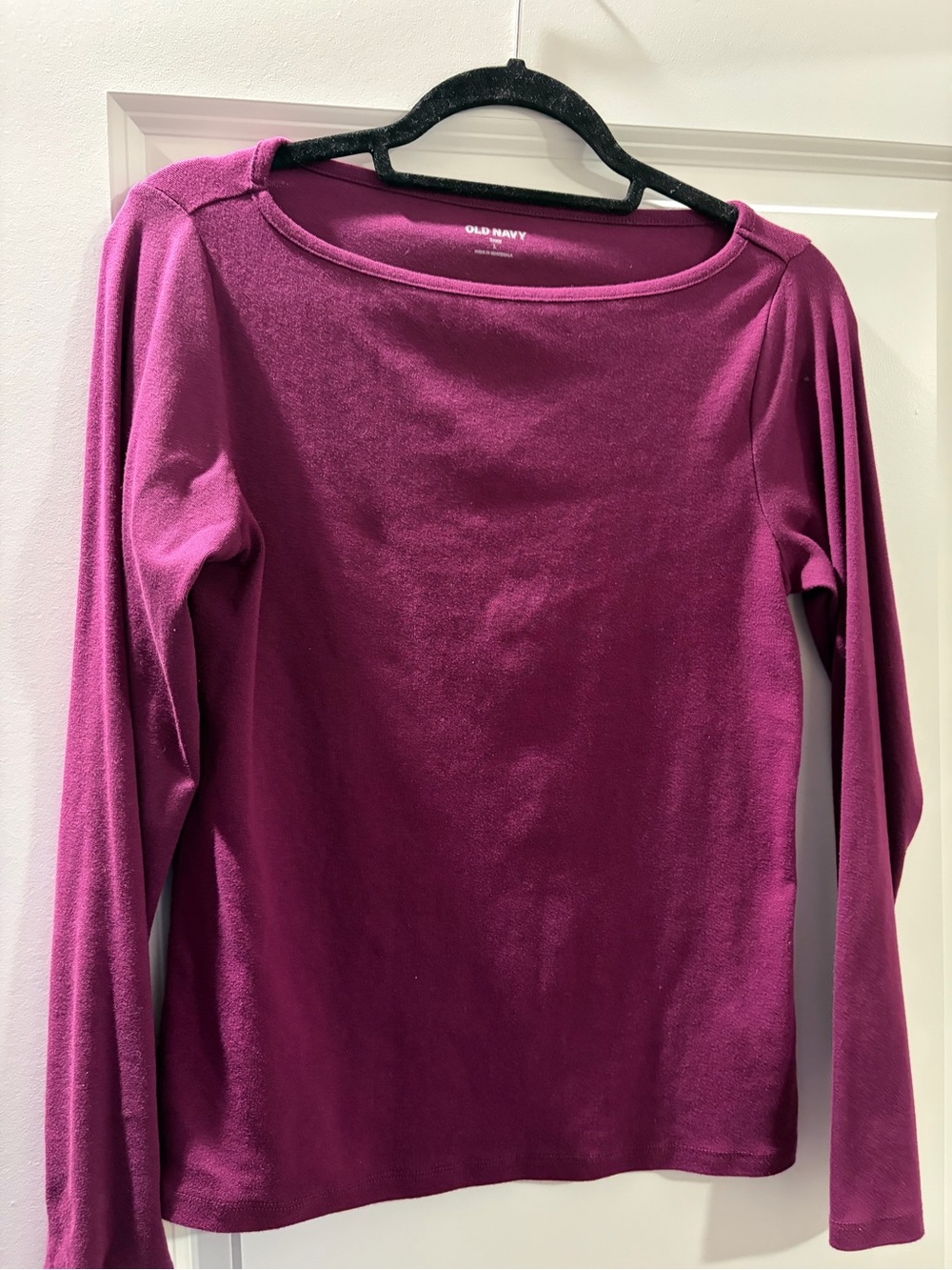 Old Navy Long-Sleeve Boatneck Top - Plum